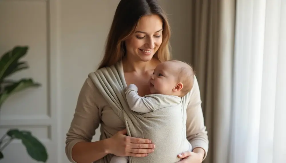 Anleitung: Baby sicher tragen mit einer elastischen Babytrage