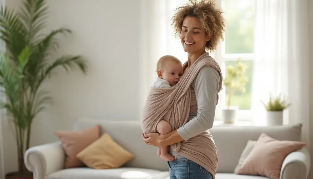 Baby Tragetuch zuhause nutzen: So klappt es ganz einfach