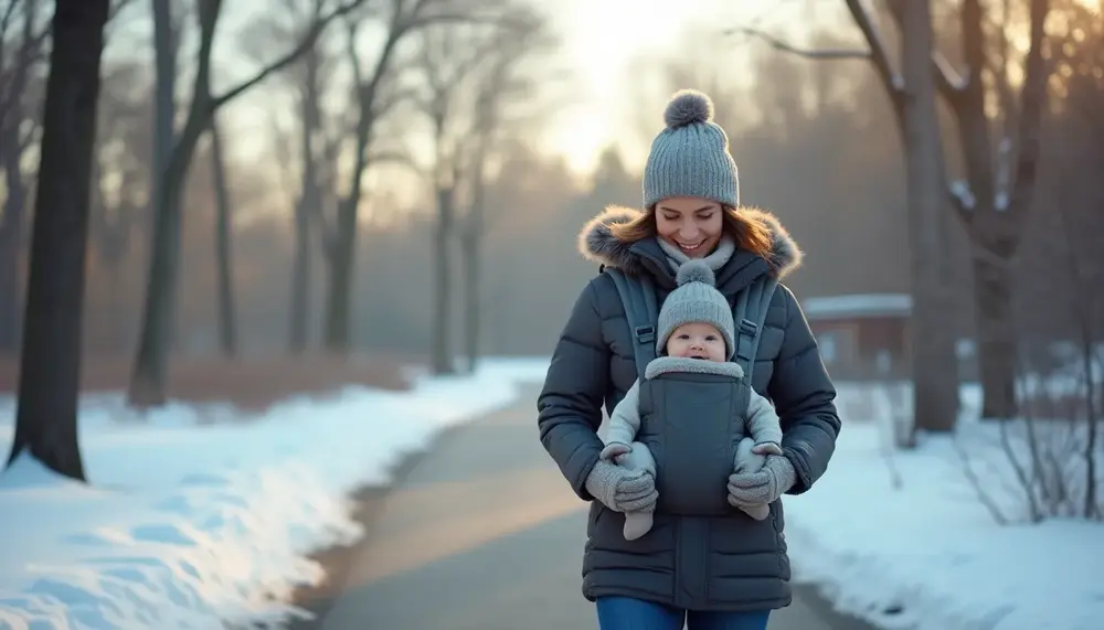 Babytrage unter Jacke: Tipps für einen warmen Winterspaziergang