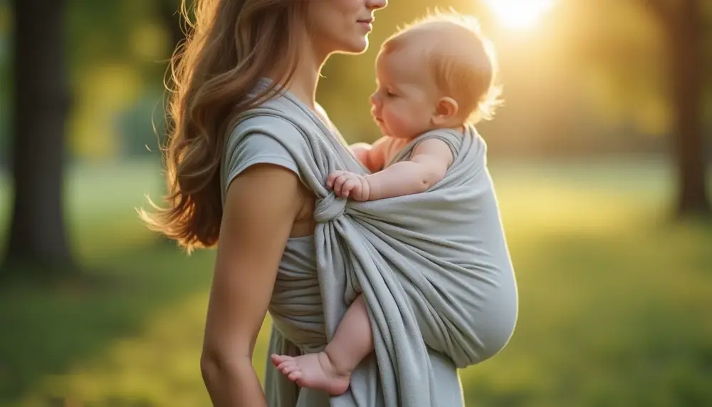 Optimal tragen: Tragetuch Baby Beine spreizen für die richtige Haltung
